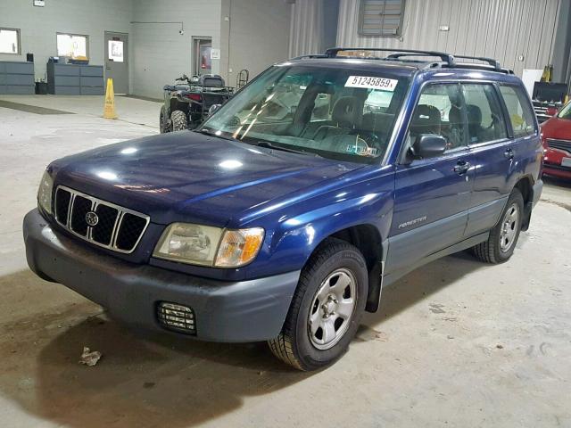 JF1SF63542H746138 - 2002 SUBARU FORESTER L BLUE photo 2