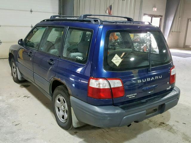 JF1SF63542H746138 - 2002 SUBARU FORESTER L BLUE photo 3