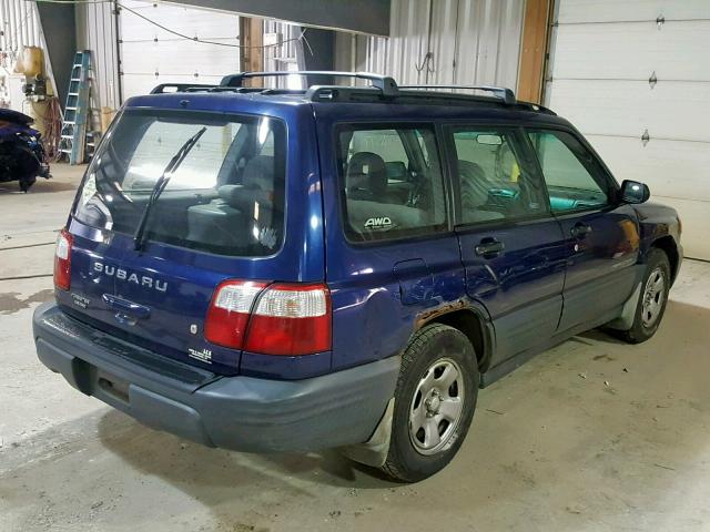 JF1SF63542H746138 - 2002 SUBARU FORESTER L BLUE photo 4