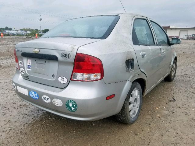 KL1TJ52634B170329 - 2004 CHEVROLET AVEO LS SILVER photo 4