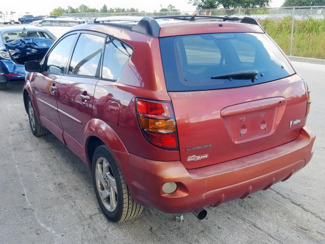 5Y2SM62864Z430832 - 2004 PONTIAC VIBE RED photo 3