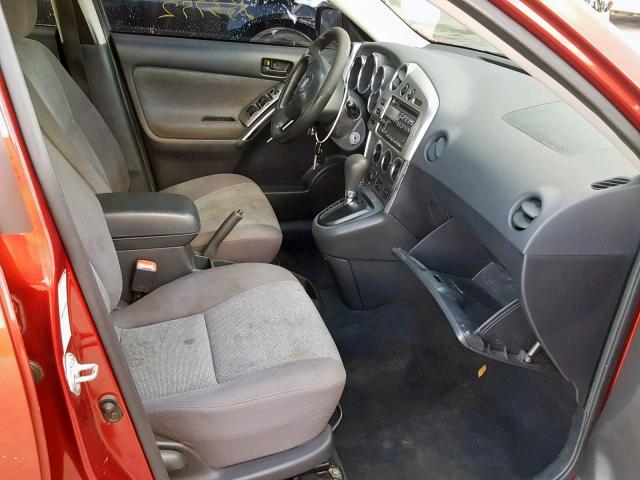 5Y2SM62864Z430832 - 2004 PONTIAC VIBE RED photo 5