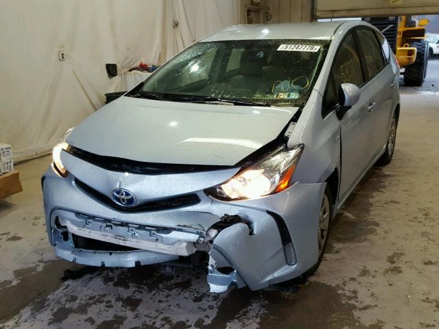 JTDZN3EUXFJ031765 - 2015 TOYOTA PRIUS V BLUE photo 2