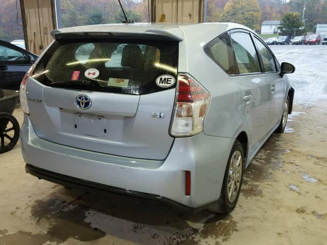 JTDZN3EUXFJ031765 - 2015 TOYOTA PRIUS V BLUE photo 4