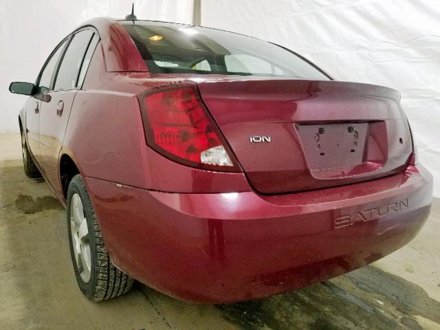1G8AL55F77Z148863 - 2007 SATURN ION LEVEL RED photo 3