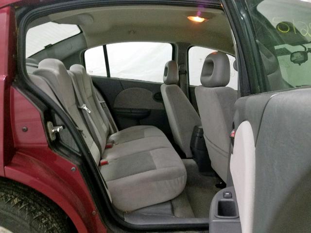 1G8AL55F77Z148863 - 2007 SATURN ION LEVEL RED photo 6