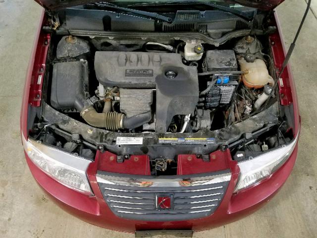 1G8AL55F77Z148863 - 2007 SATURN ION LEVEL RED photo 7