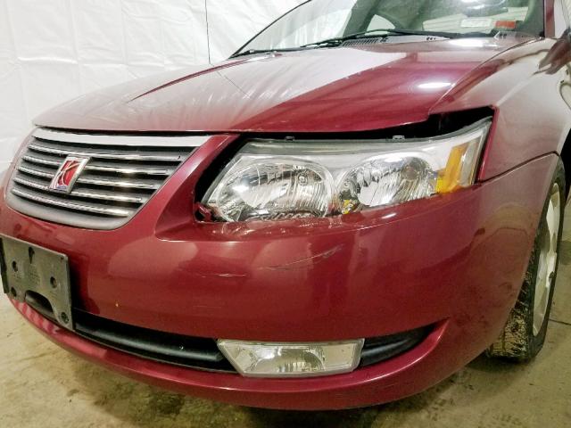 1G8AL55F77Z148863 - 2007 SATURN ION LEVEL RED photo 9