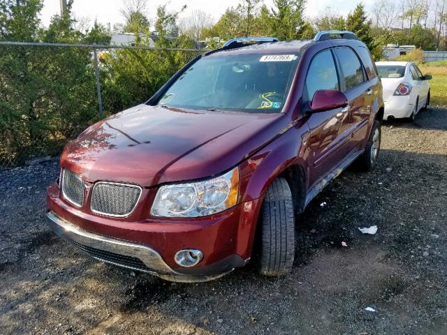 2CKDL43F386280038 - 2008 PONTIAC TORRENT MAROON photo 2