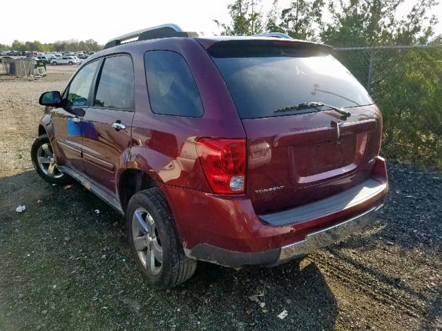 2CKDL43F386280038 - 2008 PONTIAC TORRENT MAROON photo 3