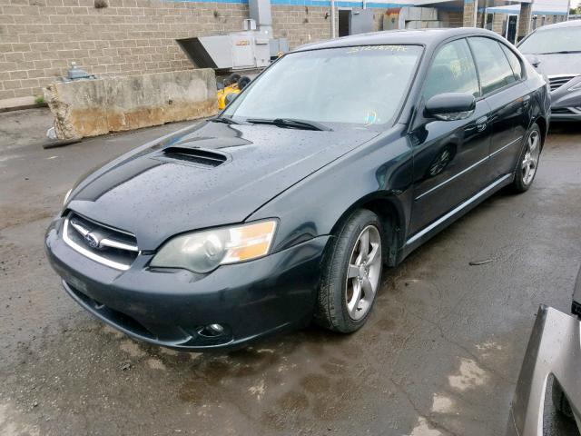 4S3BL676556225435 - 2005 SUBARU LEGACY GT BLACK photo 2