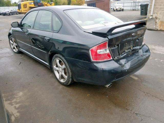 4S3BL676556225435 - 2005 SUBARU LEGACY GT BLACK photo 3