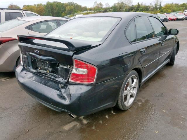 4S3BL676556225435 - 2005 SUBARU LEGACY GT BLACK photo 4