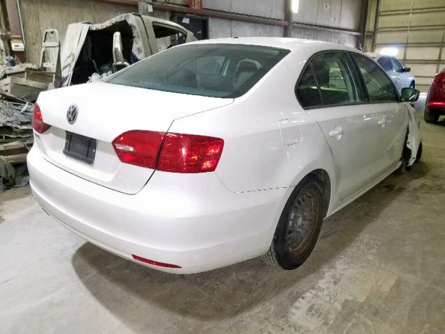 3VW2K7AJ3CM413399 - 2012 VOLKSWAGEN JETTA BASE თეთრი ფოტო 4