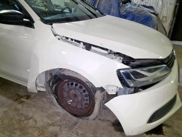 3VW2K7AJ3CM413399 - 2012 VOLKSWAGEN JETTA BASE თეთრი ფოტო 9
