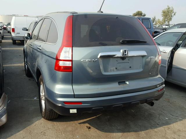 5J6RE4H75AL092086 - 2010 HONDA CR-V EXL GREEN photo 3