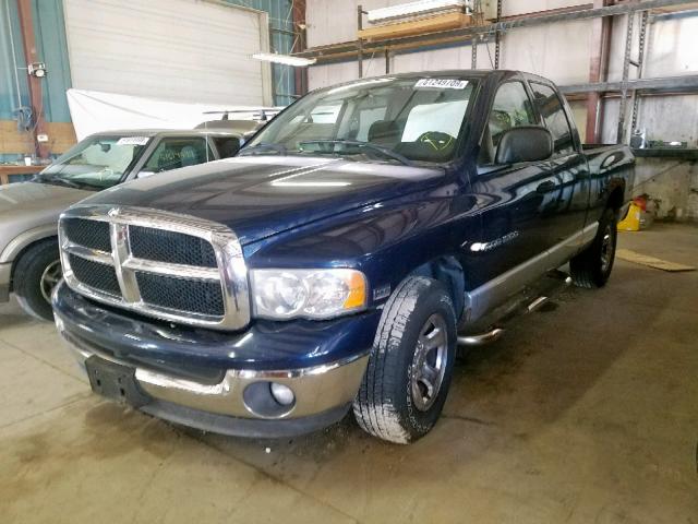 1D7HA18D03S370778 - 2003 DODGE RAM 1500 S BLUE photo 2