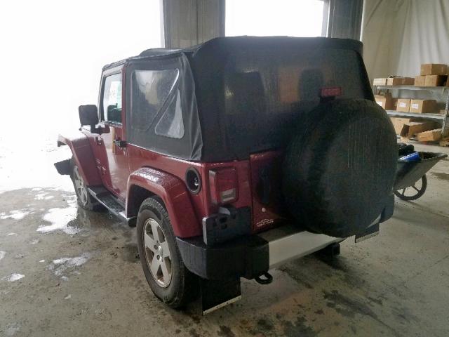 1J4AA5D11BL576693 - 2011 JEEP WRANGLER S BURGUNDY photo 3