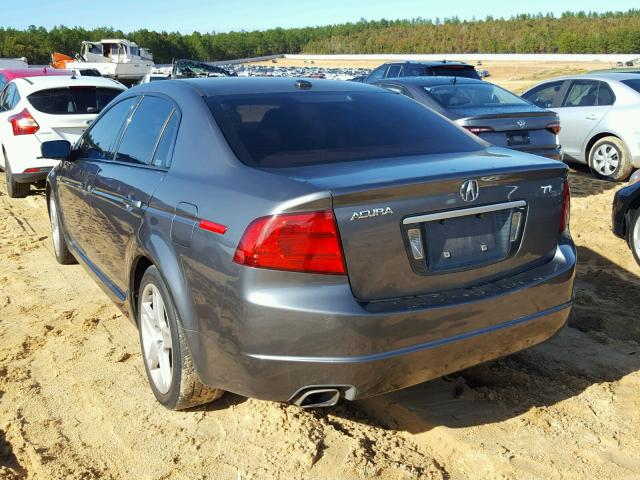 19UUA66225A002961 - 2005 ACURA TL GRAY photo 3