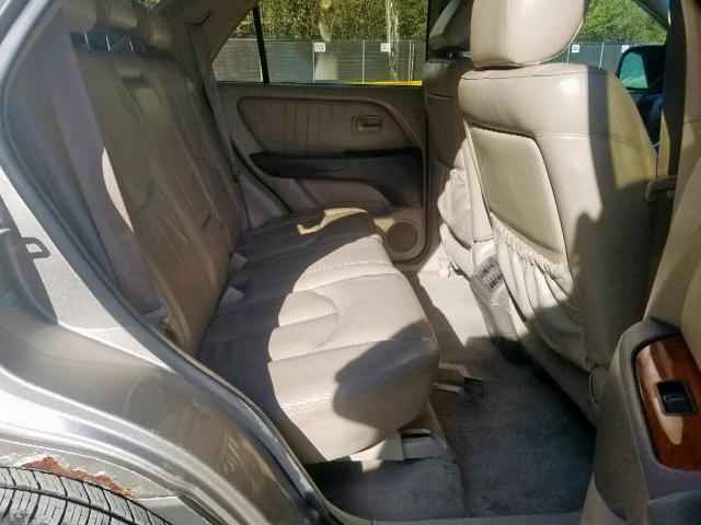 JT6HF10U0X0069802 - 1999 LEXUS RX 300 GRAY photo 6