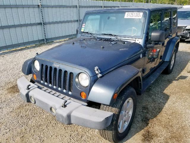 1J8GA59197L216905 - 2007 JEEP WRANGLER S BLUE photo 2