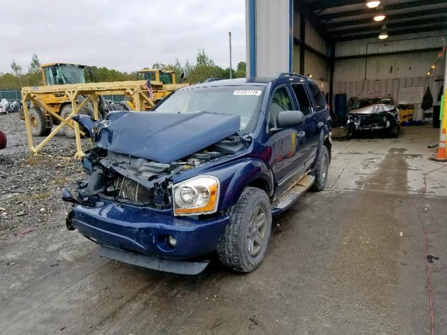 1D4HB58DX4F222892 - 2004 DODGE DURANGO LI BLUE photo 2