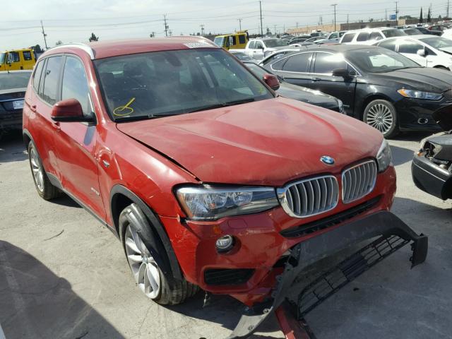 5UXWZ7C33H0V88551 - 2017 BMW X3 SDRIVE2 RED photo 1
