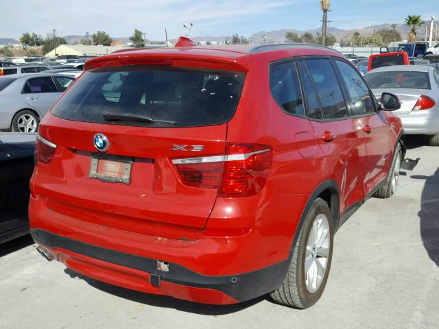 5UXWZ7C33H0V88551 - 2017 BMW X3 SDRIVE2 RED photo 4