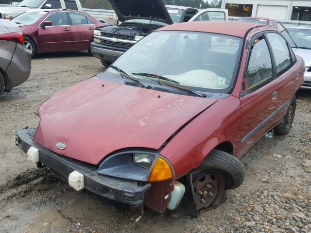 2C1MR5290T6782759 - 1996 GEO METRO BASE BURGUNDY photo 2