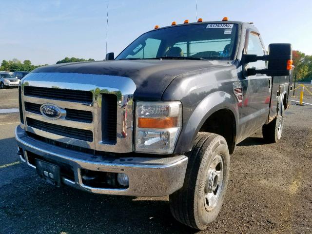 1FTWF31R88EC62497 - 2008 FORD F350 SRW S BLACK photo 2