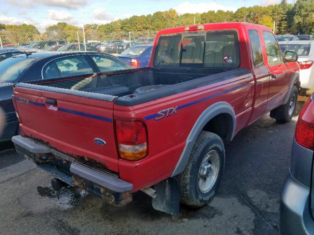 1FTCR15X0TPA56711 - 1996 FORD RANGER SUP RED photo 4
