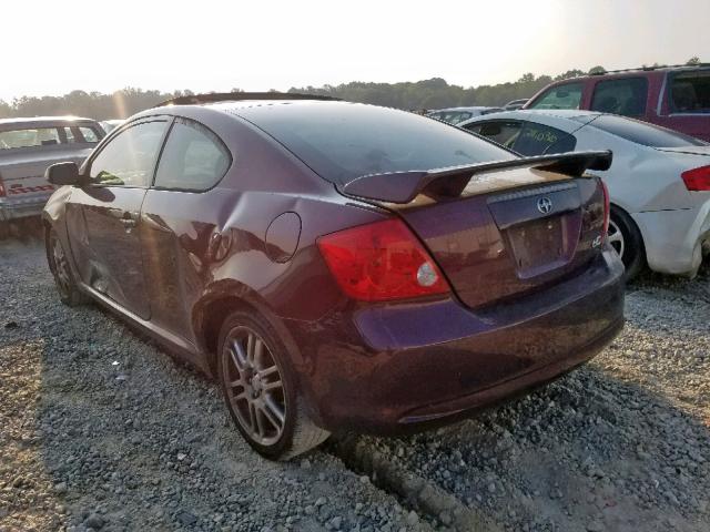 JTKDE177070174102 - 2007 TOYOTA SCION TC იასამნისფერი ფოტო 3