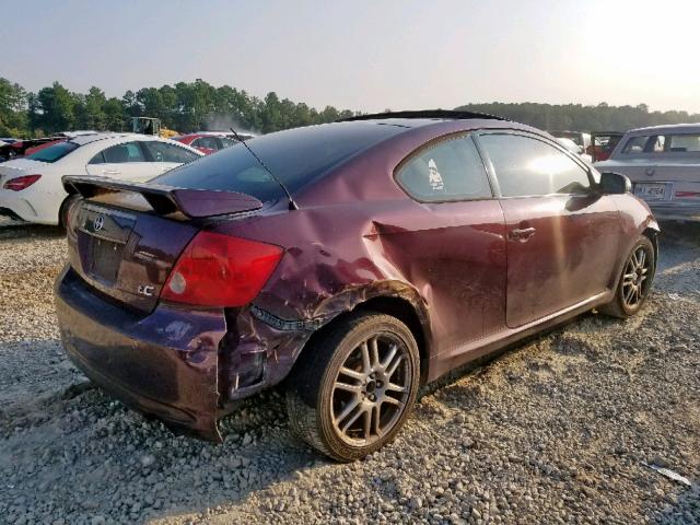 JTKDE177070174102 - 2007 TOYOTA SCION TC იასამნისფერი ფოტო 4