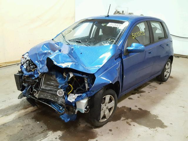 KL1TD66E59B302111 - 2009 CHEVROLET AVEO LS BLUE photo 2