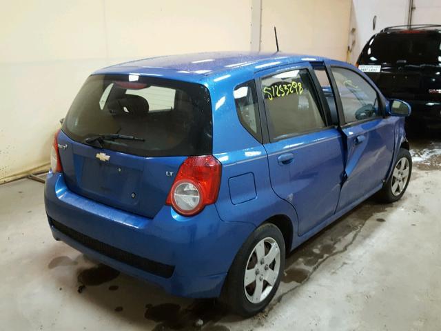 KL1TD66E59B302111 - 2009 CHEVROLET AVEO LS BLUE photo 4