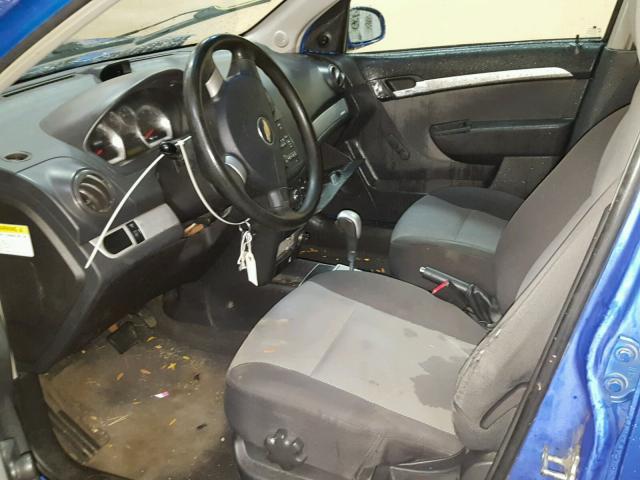 KL1TD66E59B302111 - 2009 CHEVROLET AVEO LS BLUE photo 5