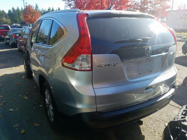 2HKRM4H79EH692757 - 2014 HONDA CR-V EXL SILVER photo 3