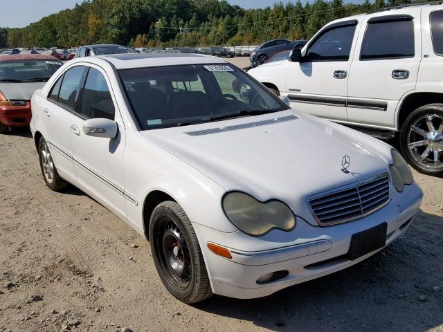 WDBRF61J01F128347 - 2001 MERCEDES-BENZ C 240 WHITE photo 1