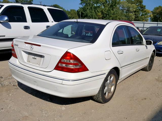 WDBRF61J01F128347 - 2001 MERCEDES-BENZ C 240 WHITE photo 4