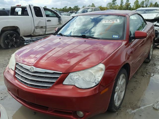 1C3LC55R78N302686 - 2008 CHRYSLER SEBRING TO RED photo 2