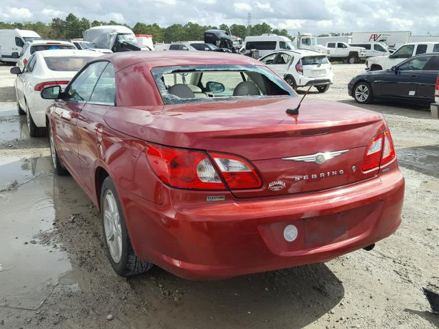 1C3LC55R78N302686 - 2008 CHRYSLER SEBRING TO RED photo 3