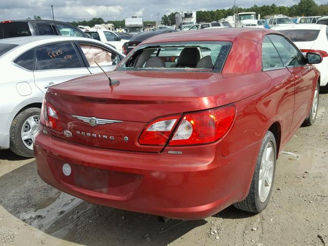 1C3LC55R78N302686 - 2008 CHRYSLER SEBRING TO RED photo 4