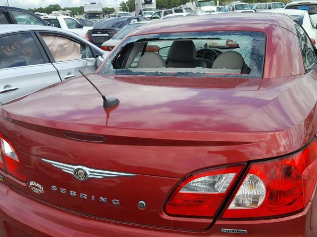 1C3LC55R78N302686 - 2008 CHRYSLER SEBRING TO RED photo 9