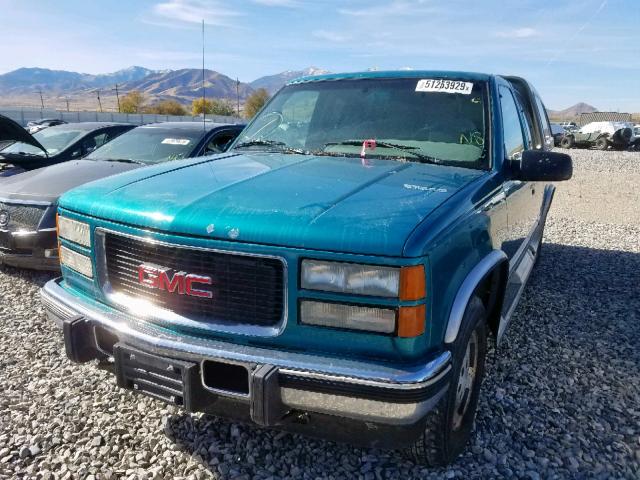 2GTEK19S3S1508125 - 1995 GMC SIERRA K15 TEAL photo 2