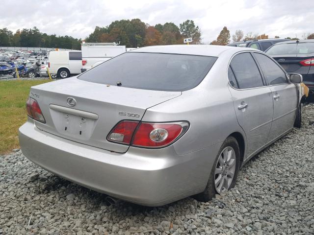 JTHBF30G130119121 - 2003 LEXUS ES 300 SILVER photo 4