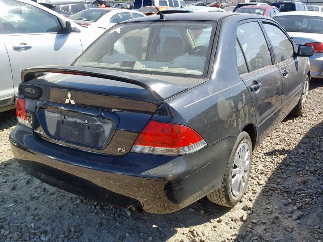 JA3AJ26E16U014232 - 2006 MITSUBISHI LANCER ES BLACK photo 4