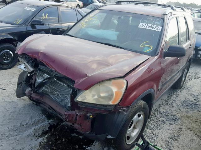 SHSRD684X4U206710 - 2004 HONDA CR-V LX BURGUNDY photo 2