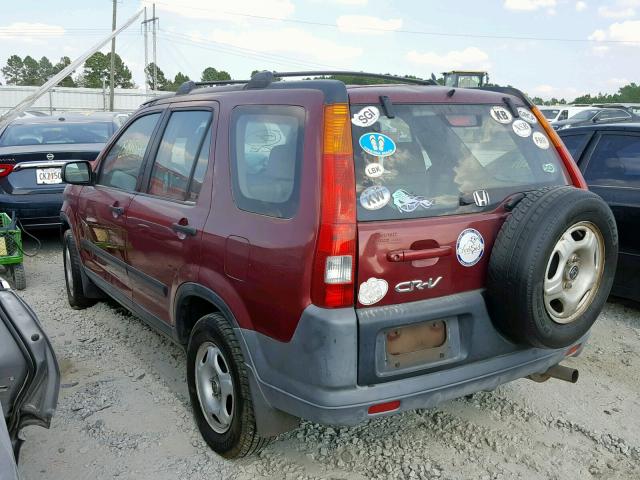 SHSRD684X4U206710 - 2004 HONDA CR-V LX BURGUNDY photo 3