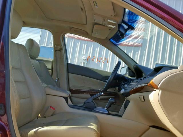 1HGCP36898A008306 - 2008 HONDA ACCORD EXL MAROON photo 5