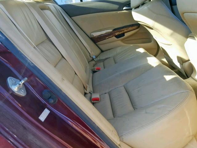 1HGCP36898A008306 - 2008 HONDA ACCORD EXL MAROON photo 6